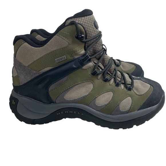 Merrell Reflex 3 Mid Select Dry J77274 Tan Moss Suede Trail Hiking Shoes Size 10 - Picture 1 of 12
